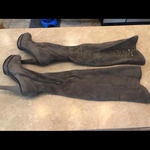 Over the knee faux suede boots.  NWOT